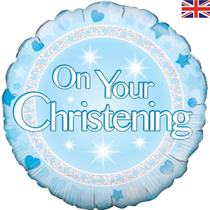 Blue On Your Christening Foil Balloon