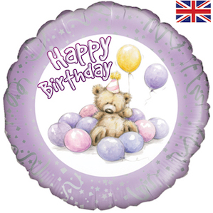 Cute Bear Birthday Foil Balloon