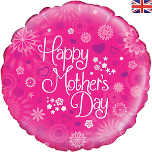 Round Dappled Flowers Happy Mother's Day Balloon