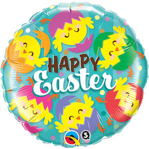 Round Happy Easter Chicks Hatching Balloon