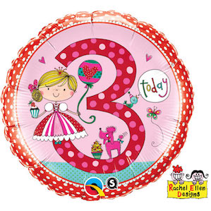 Rachel Ellen Third Birthday Balloon