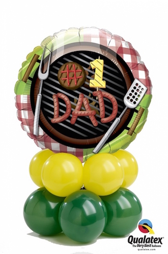 Large Happy Father's Day Bouquet with Printed BBQ Grill