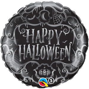 Happy Halloween Black Foil Balloon