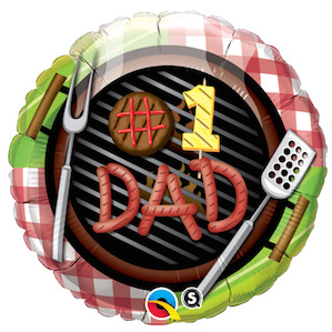 Number one Dad Round Foil Balloon