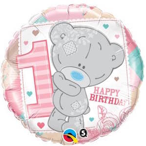 First Birthday Girl Tatty Teddy Balloon