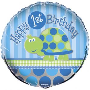 First Birthday Turtle Balloon