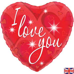 Large Valentines I Love You Heart Foil Balloon