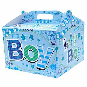 Blue Baby Boy Printed Balloon Box
