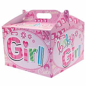 Pink Baby Girl Printed Balloon Box