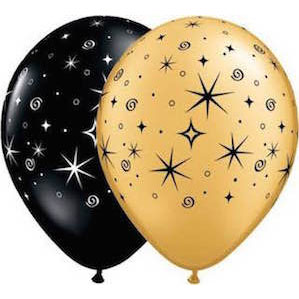 Black and Gold Printed Balloon