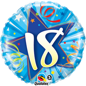 Blue 18th Birthday Balloon