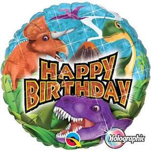 Dinosaur Happy Birthday Round Balloon