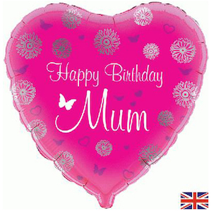 Happy Birthday Mum Round Foil Balloon