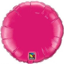 Magenta Round Foil Balloon