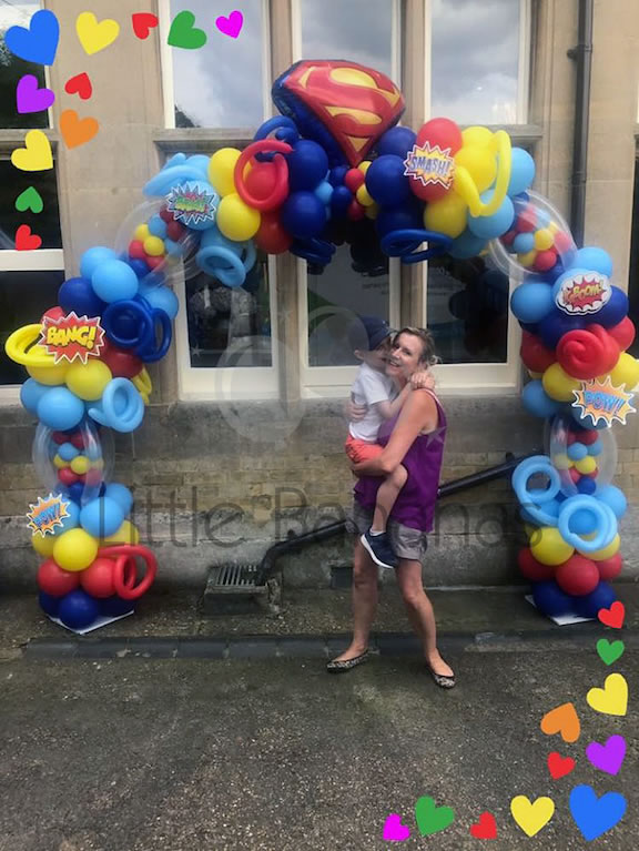Super hero balloon arch