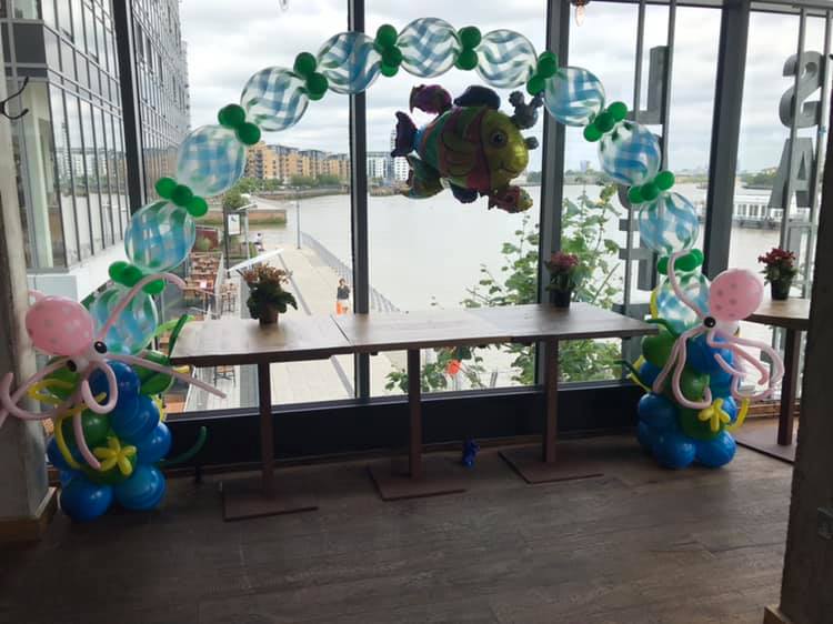 Under the Sea Balloon Arch with Fish and Octopus