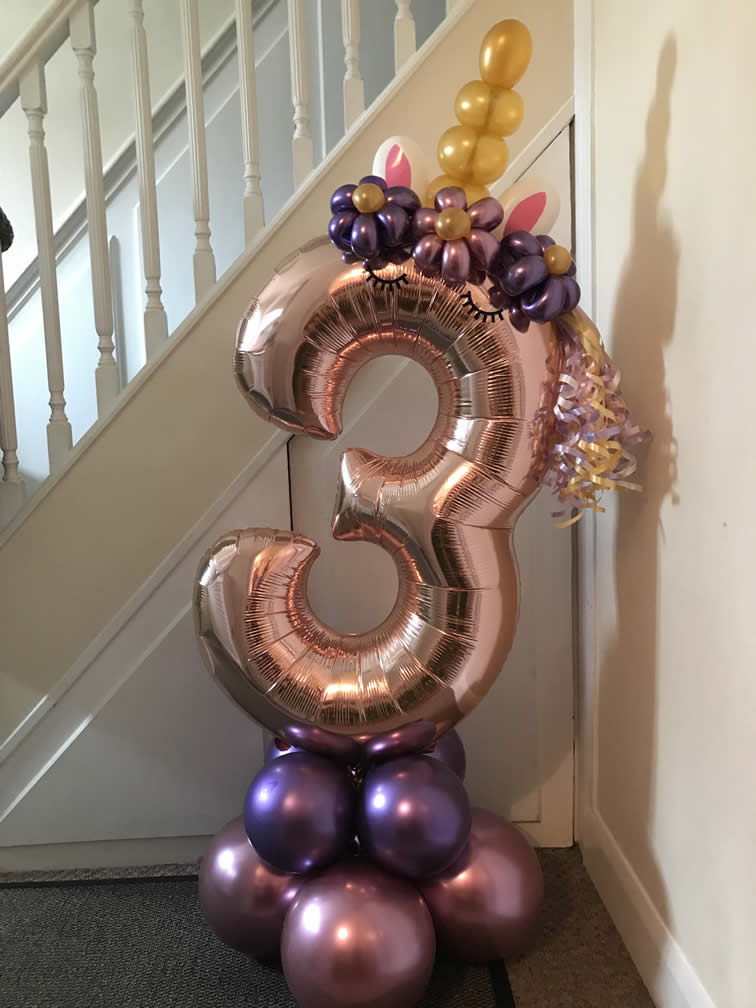 Number Three Balloon