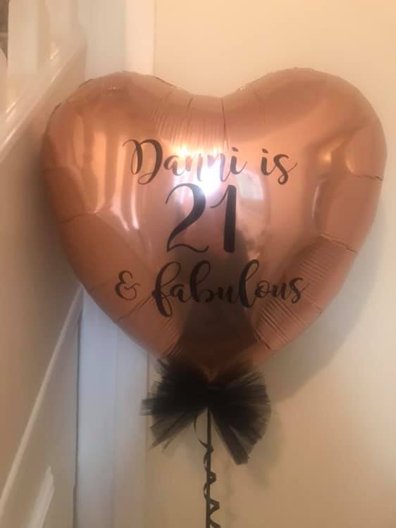Danni is 21 Heart Balloon