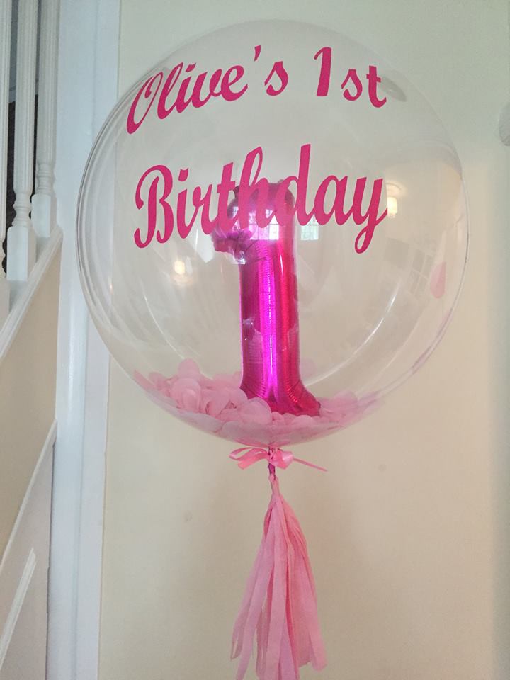 Pink Number One Deco Balloon